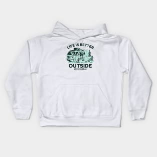 outdoor shirt | life is better outside Kids Hoodie